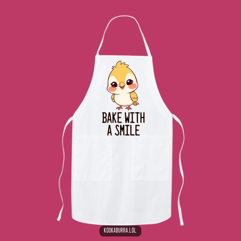 Funny Bird Apron: Chef Silly Grin Kitchen Wear, Cute Cartoon Gift