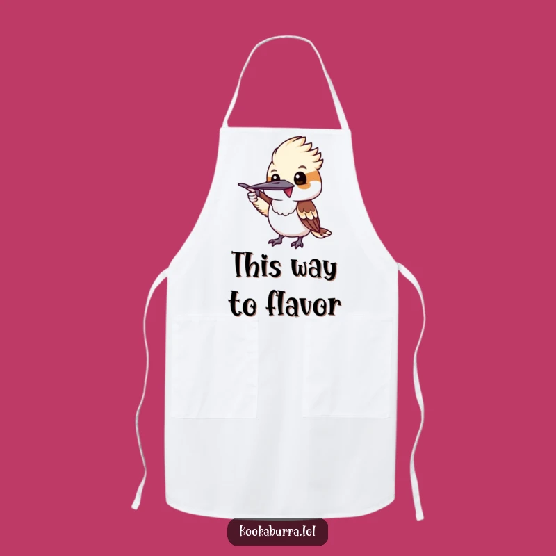 Funny Pointing Kookaburra Apron - Kitchen Wear for Humorous Guides