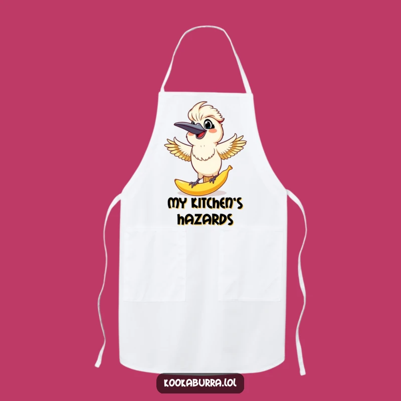 Funny Kookaburra Banana Peel Apron: Hilarious kitchen gear for a funny cook