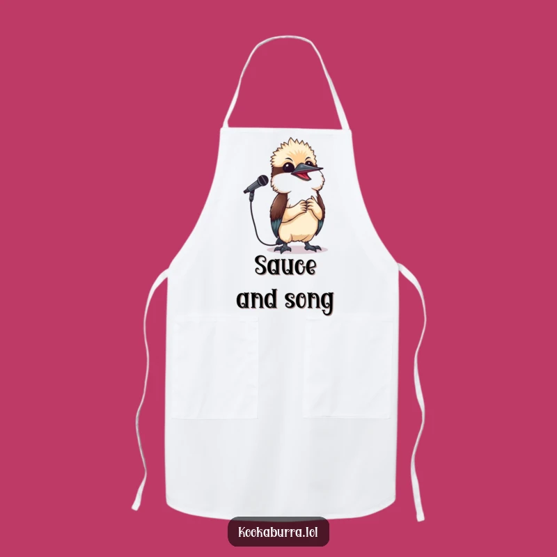 Funny Kookaburra Chef Apron - Humorous Performer Wear for Kitchen Melodies