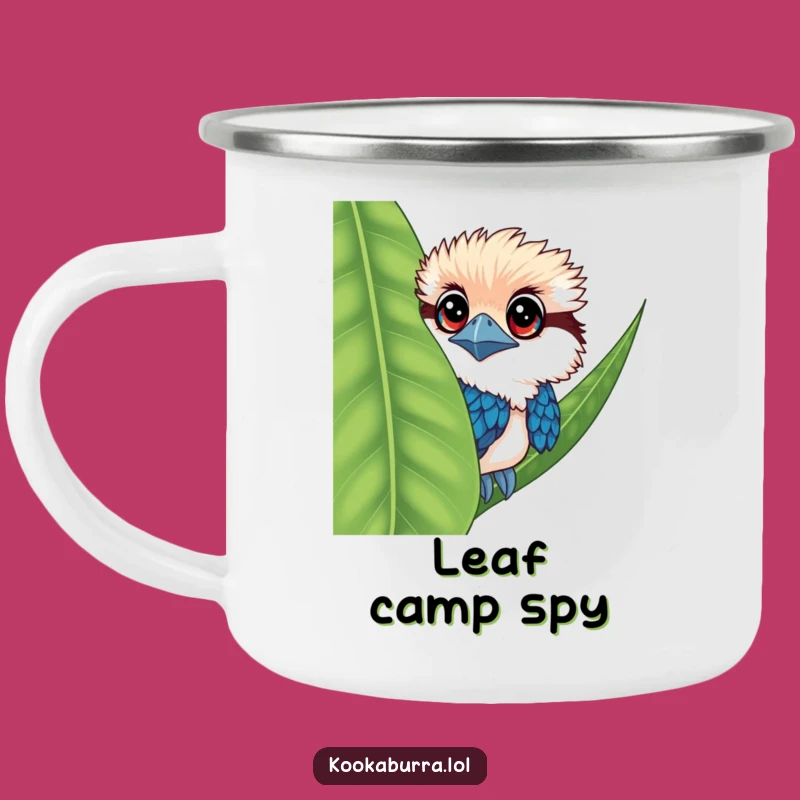Adventure Peek Funny Kookaburra Peeking Camping Mug for Curious Explorers