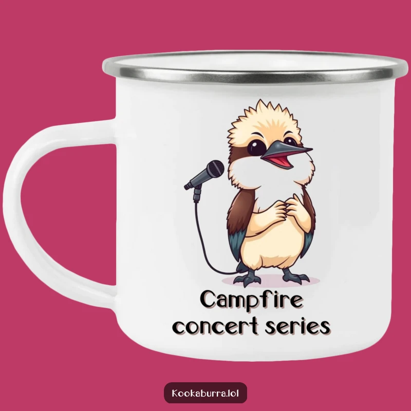 Funny Kookaburra Campfire Mug - Musical Performer Bird Cup for Adventures