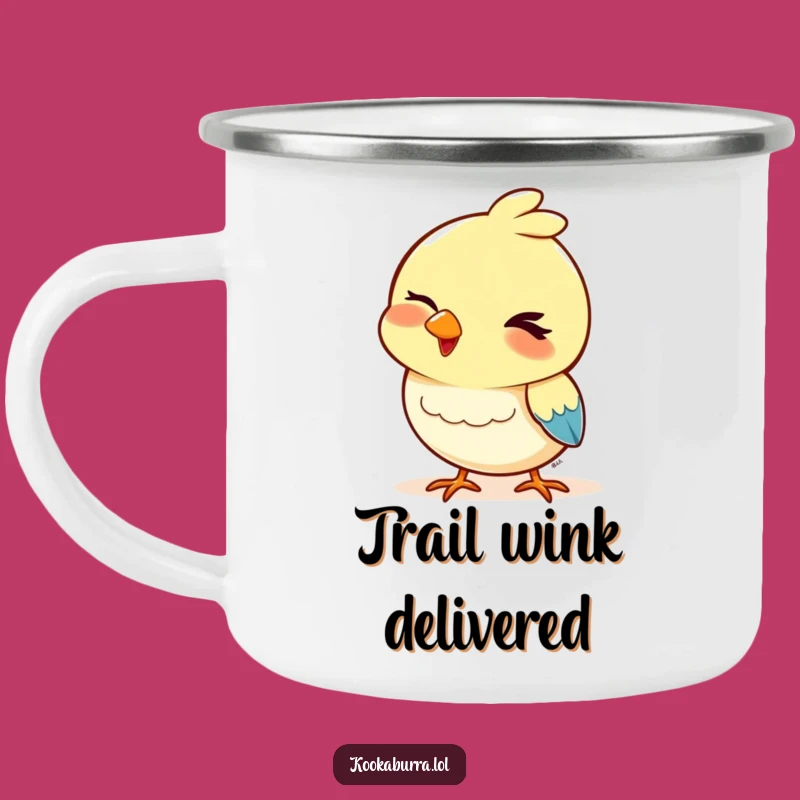 Funny Bird Camping Mug: Winking Bobbing Head Cup, Outdoor Humor Gift
