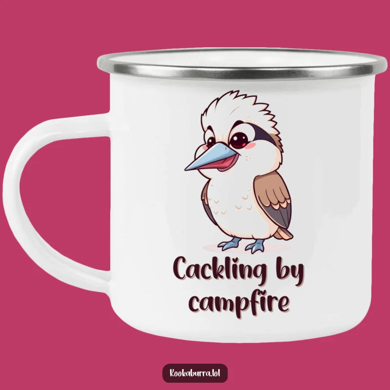 Funny Kawaii Kookaburra Camp Mug: Laugh Outdoors With This Bird's Cheerful Design