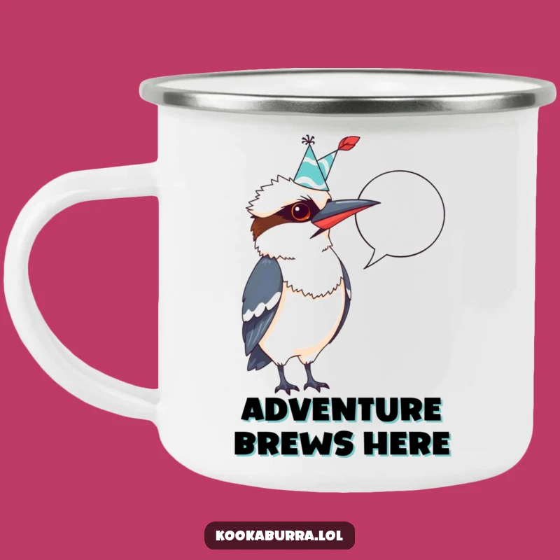 Funny Kookaburra Camping Mug: Hilarious campfire companion for witty adventurers