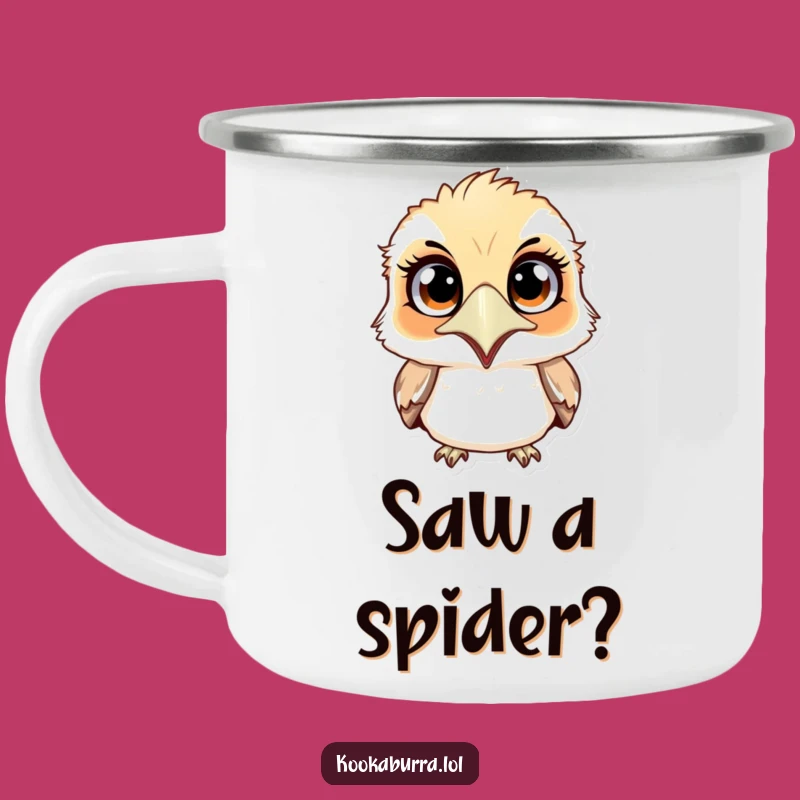 Durable Funny Surprised Kookaburra Camping Mug: Outdoor Laughs Gift