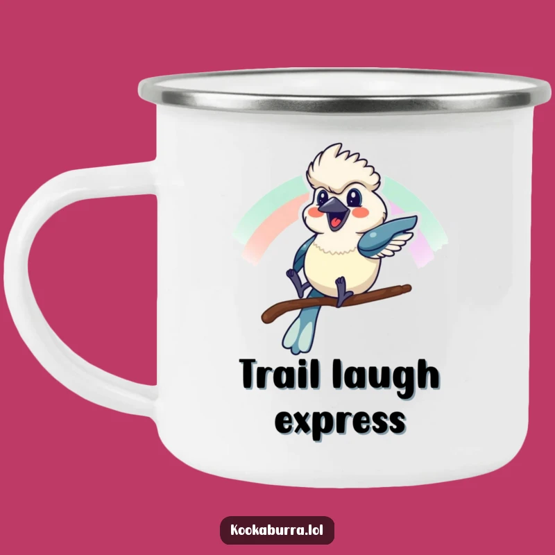 Funny Kookaburra Rainbow Slide Camping Mug - Adventure & Smiles Gift!
