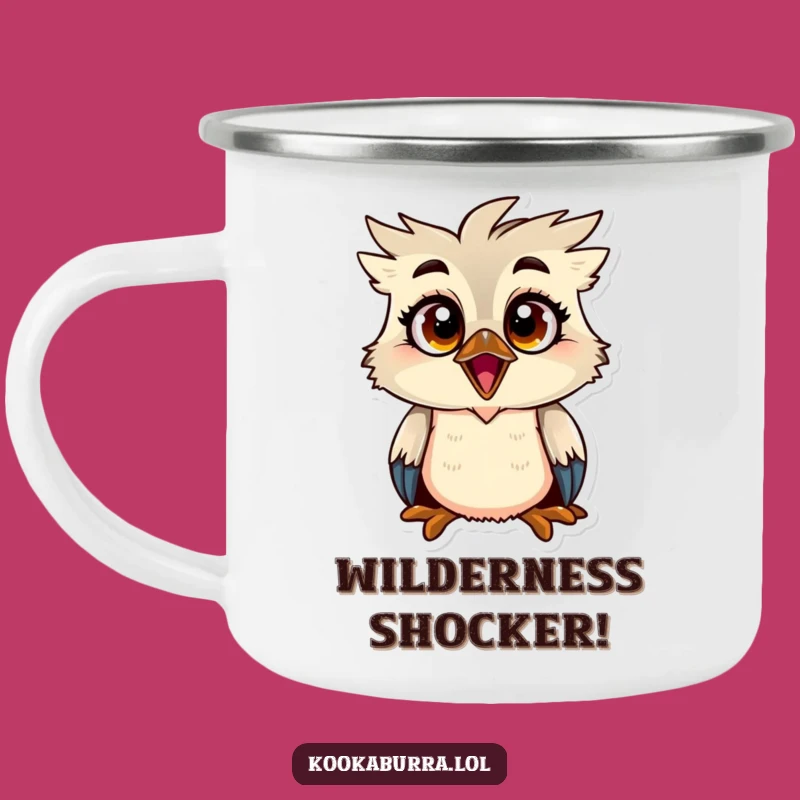 Funny Kookaburra Campfire Mug - Shocked Bird Cup for Surprising Adventures