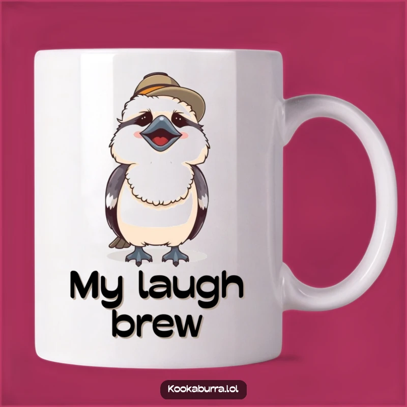 Funny Kookaburra Laugh Mug - Cute Hat Bird Character Gift