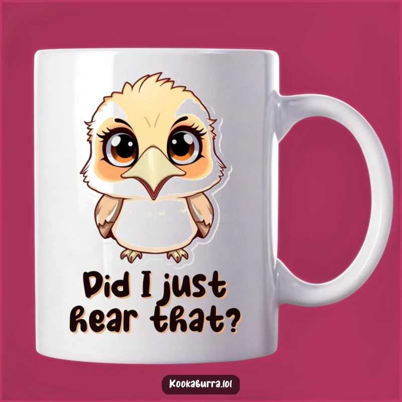 Funny Surprised Kookaburra Mug: Hilarious Bird Gift for Kakapo Lovers