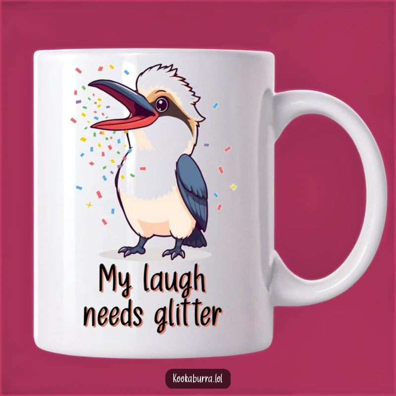 Funny Kookaburra Confetti Mug: Party Bird Celebration Gift
