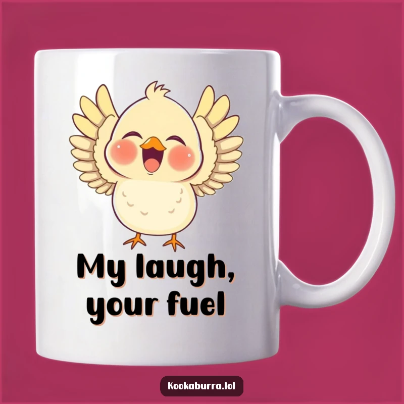Funny Laughing Bird Mug: Chubby Wings Out Cartoon Gift for Joyful People