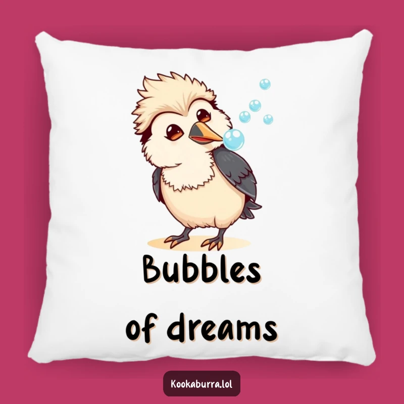 Funny Kookaburra Bubble Pillow: Soft Amused Cushion, Comfy Humorous Decor, Perfect Funny Gift