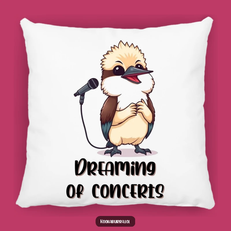 Funny Kookaburra Singing Pillow - Soft Cushion for Music Lovers & Performers