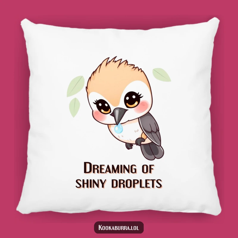 Funny Kookaburra Dewdrop Pillow: Add Hilarious Comfort and Bird Charm