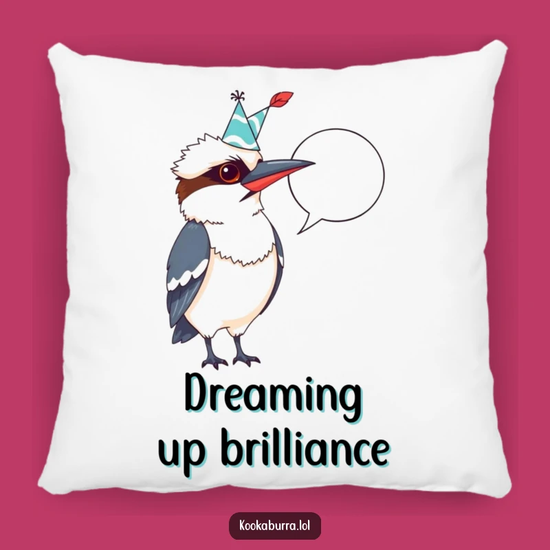 Funny Kookaburra Pillow: Comfy & hilarious accent for your couch, perfect writer gift