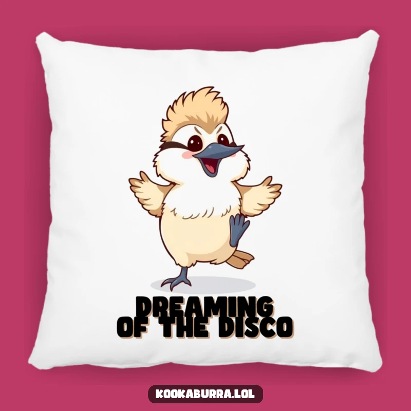 Funny Dancing Kookaburra Pillow - Silly Kawaii Bird Cushion - Comfy Gift