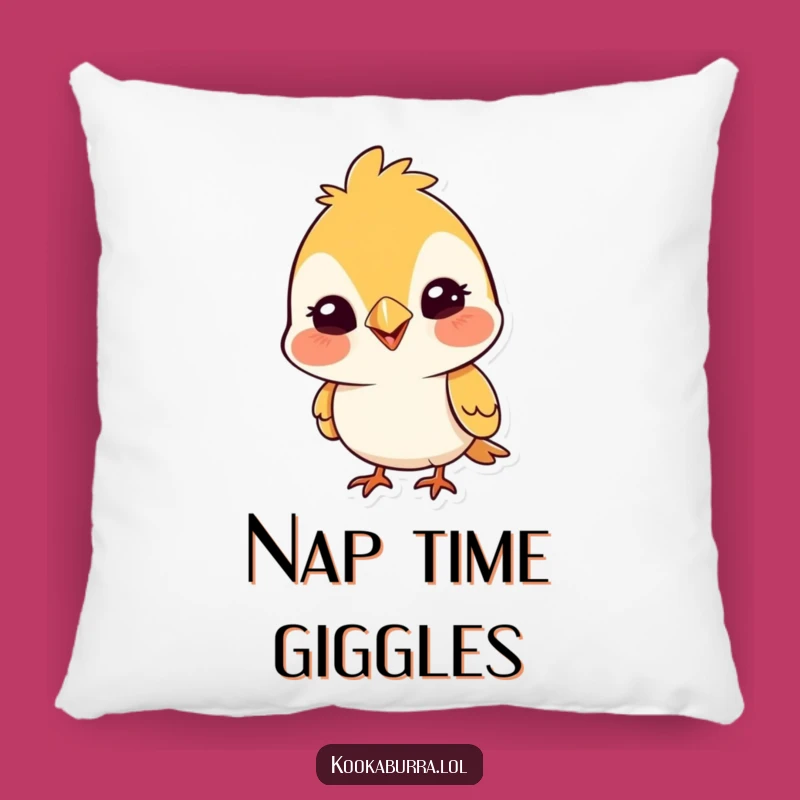 Funny Bird Pillow: Plush Silly Grin Cushion, Cute Cartoon Comfort Gift