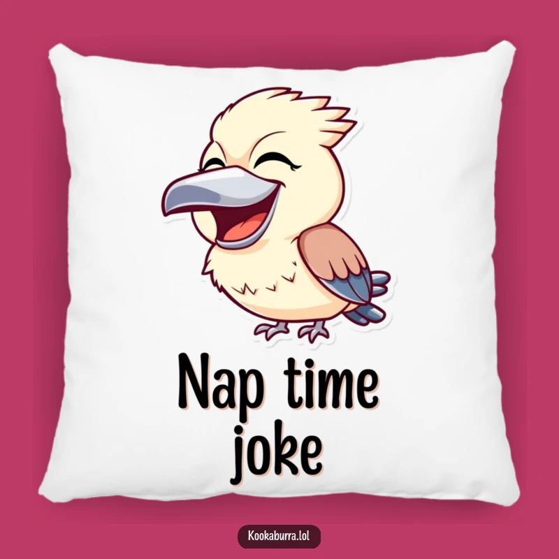 Funny Kookaburra Laughing Pillow - Soft & Comfy Decorative Cushion with Humorous Bird