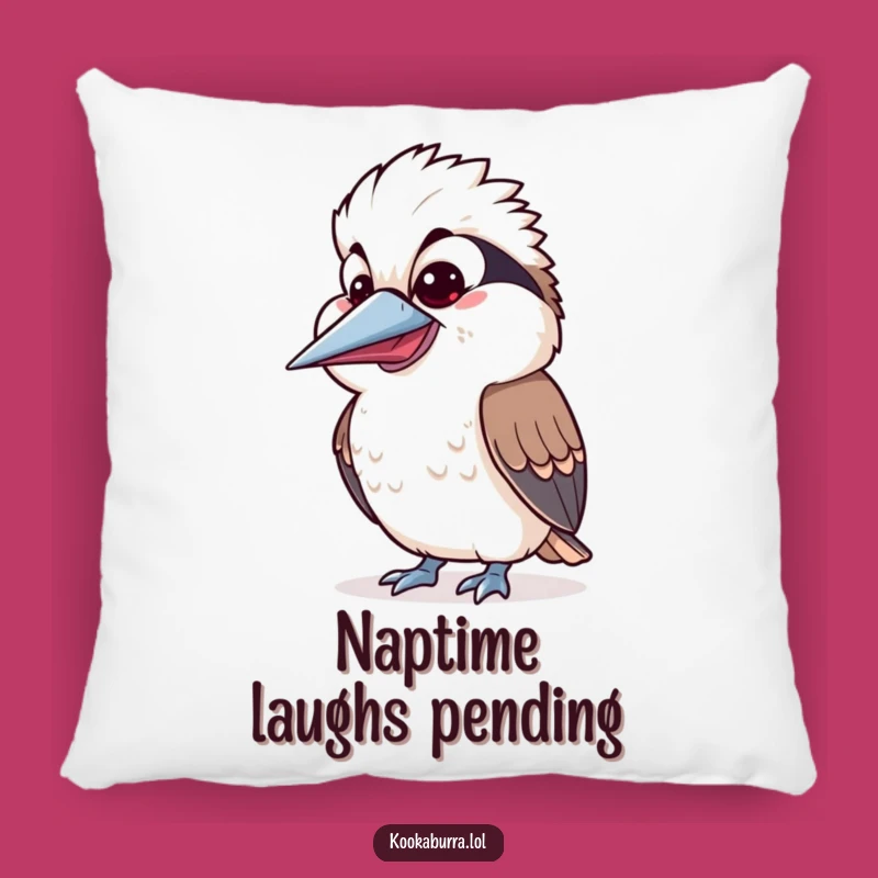 Funny Kawaii Kookaburra Pillow: Cozy Up With This Laughing Bird's Silly Charm
