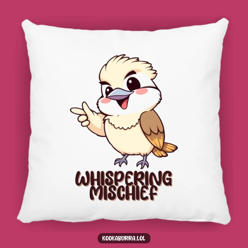 Funny Kawaii Kookaburra Pillow: Cozy Comfort with a Mischievous Grin