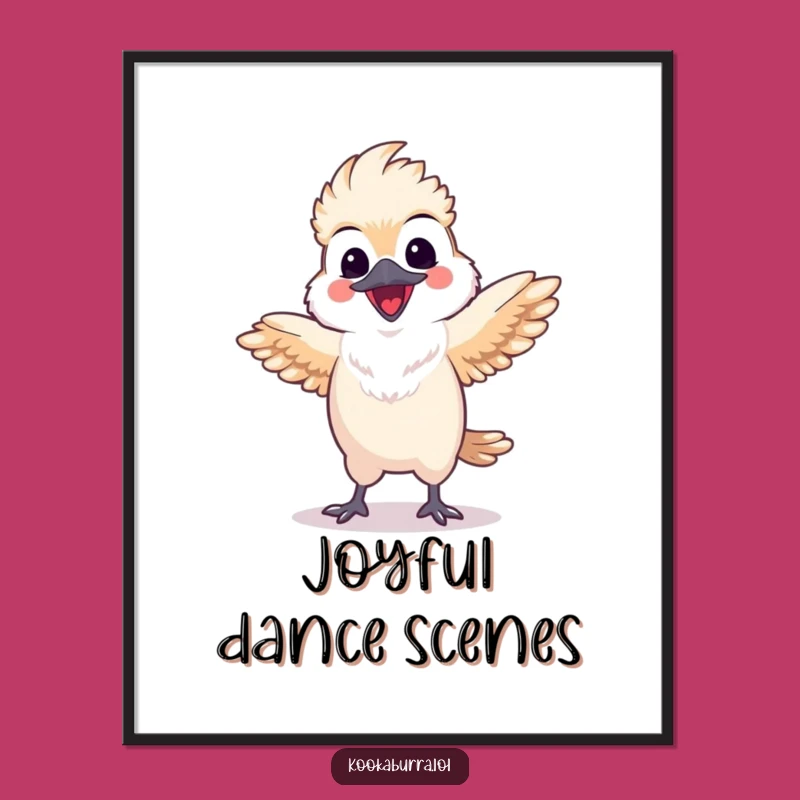 Funny Kookaburra Dance Digital Art: Happy Print, Instant Humorous Decor, Perfect Funny Gift