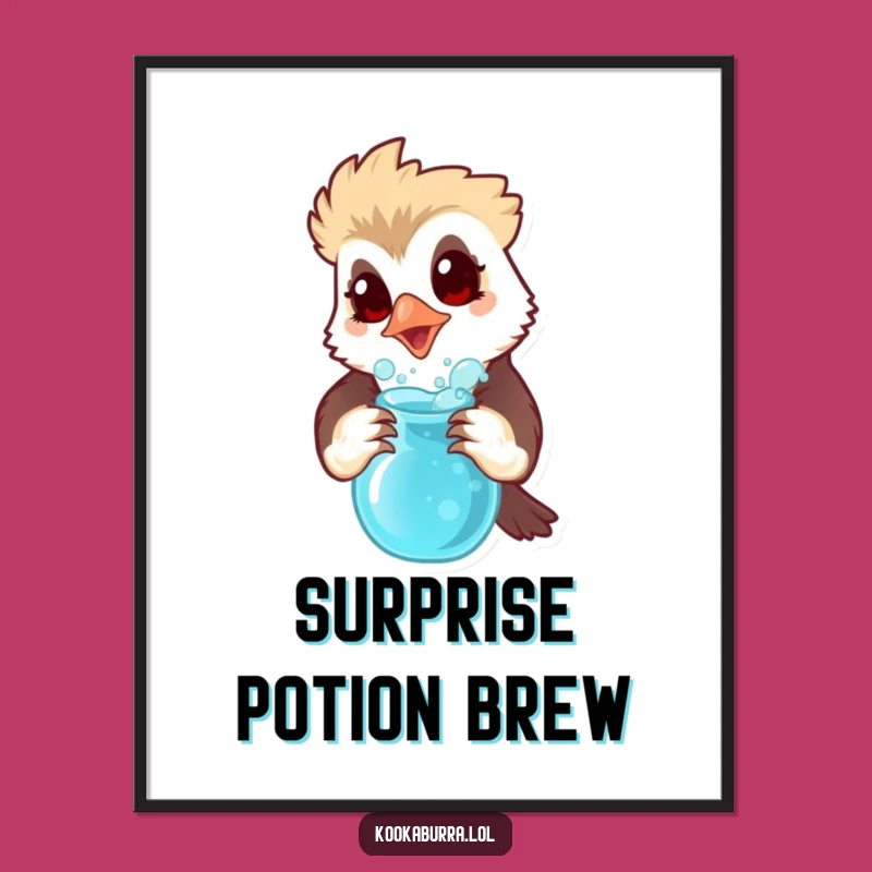 Funny Kookaburra Potion Print - Instant Science Art Gift!