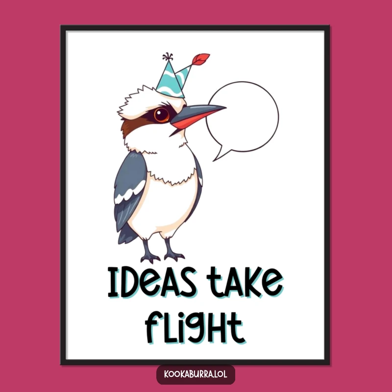 Funny Kookaburra Digital Art: Hilarious printable for a witty and creative space