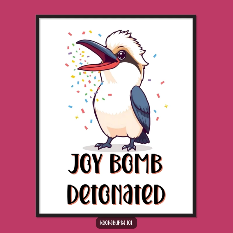 Funny Kookaburra Digital Art: Confetti Blast Download