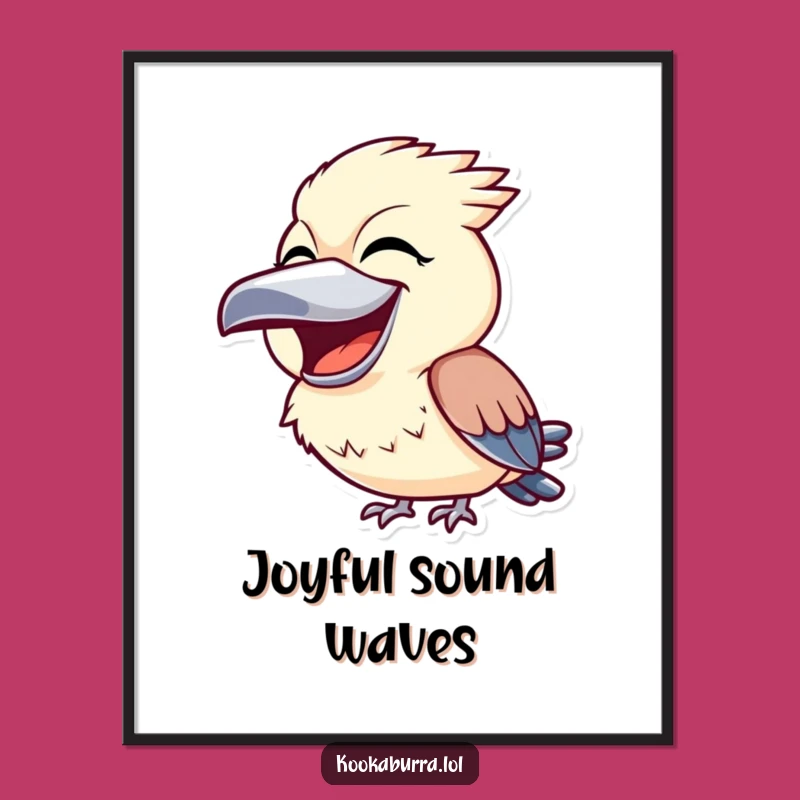 Funny Kookaburra Laughing Digital Art - Instant Download Joyful Bird Wall Decor