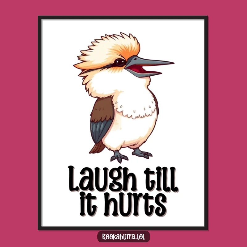 Funny Laughing Kookaburra Digital Art - Printable Art for Humorous Walls