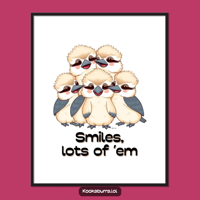 Funny Kookaburra Digital Art: Kawaii Bird Giggle Print, Instant Humorous Decor, Perfect Funny Gift