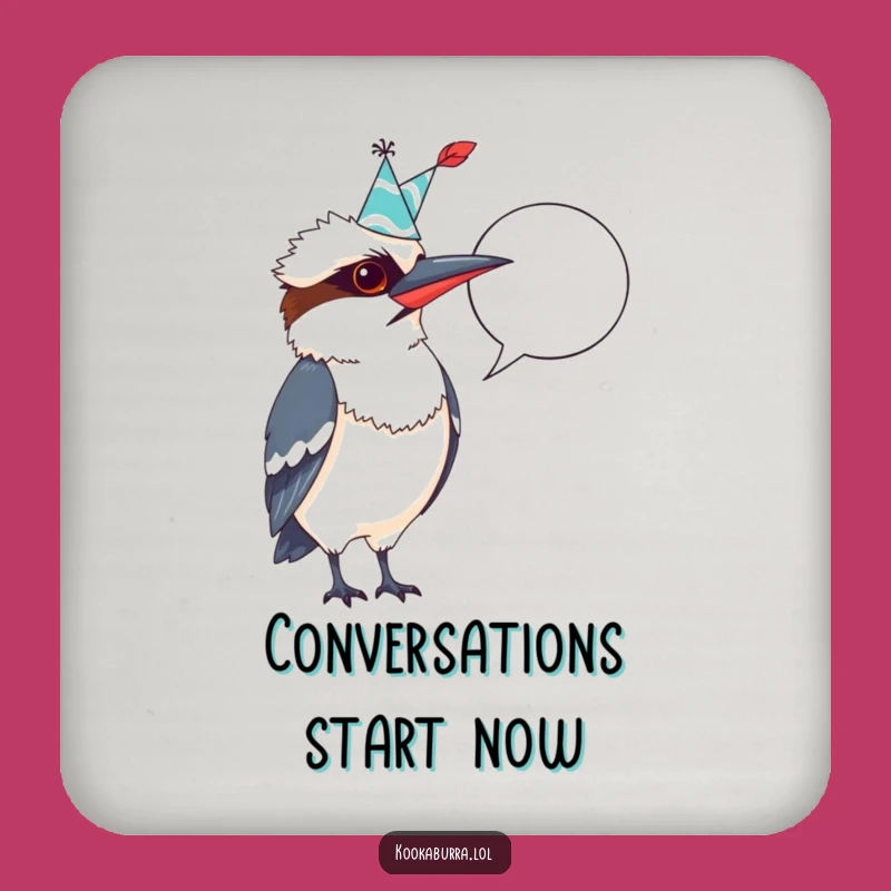 Funny Kookaburra Coaster: Hilarious protection for your surfaces, great writer gift