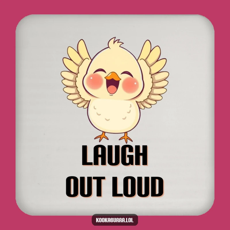 Funny Bird Coaster: Chubby Laugh Wings Out Protector, Humorous Table Gift
