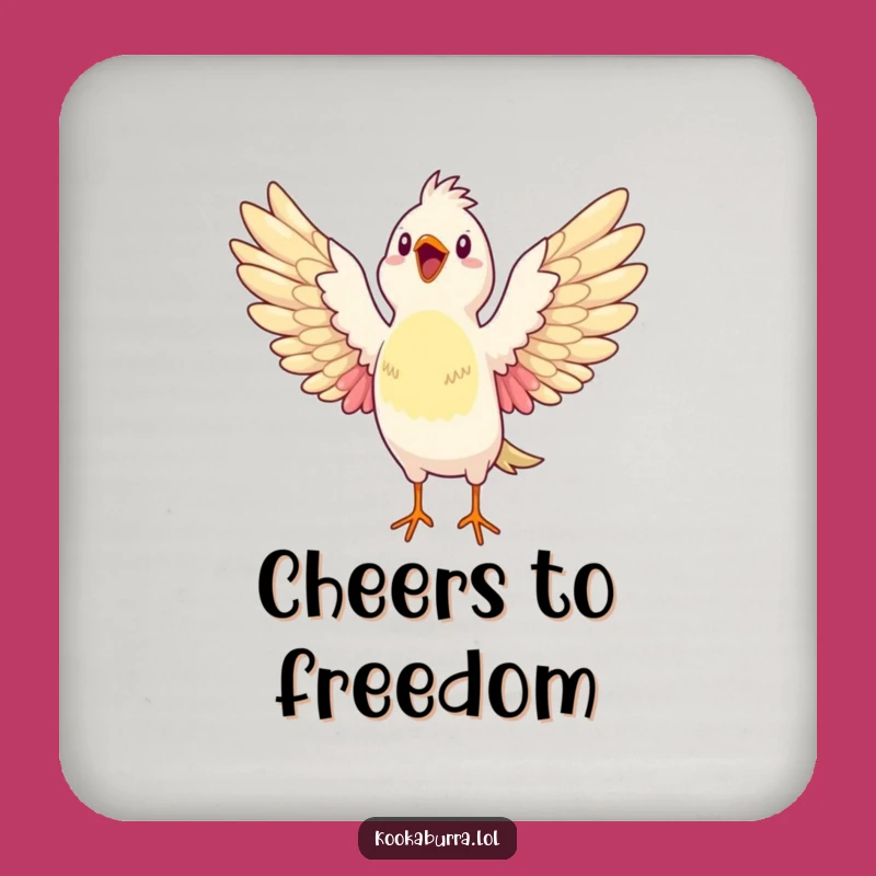 Funny Bird Coaster: Glee Wings Wide Open Protector, Joyful Table Gift