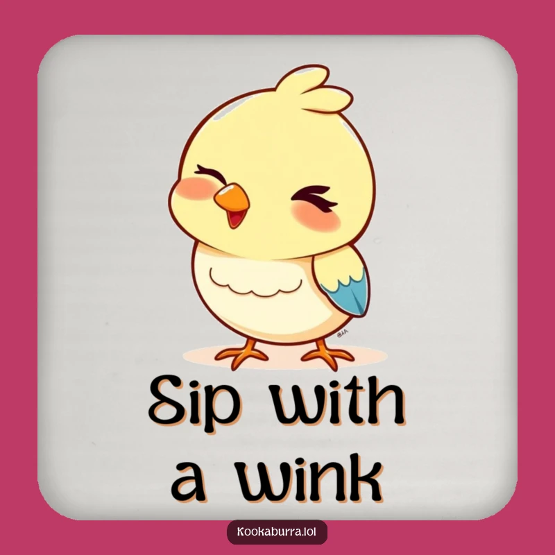 Funny Bird Coaster: Winking Bobbing Head Protector, Playful Table Gift