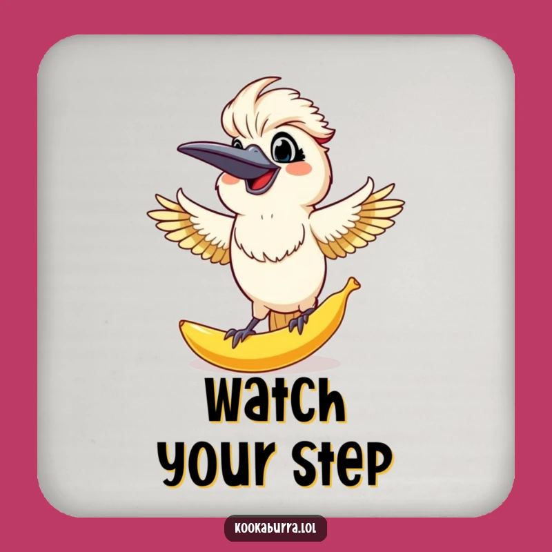 Funny Kookaburra Banana Peel Coaster: Hilarious protection for surfaces