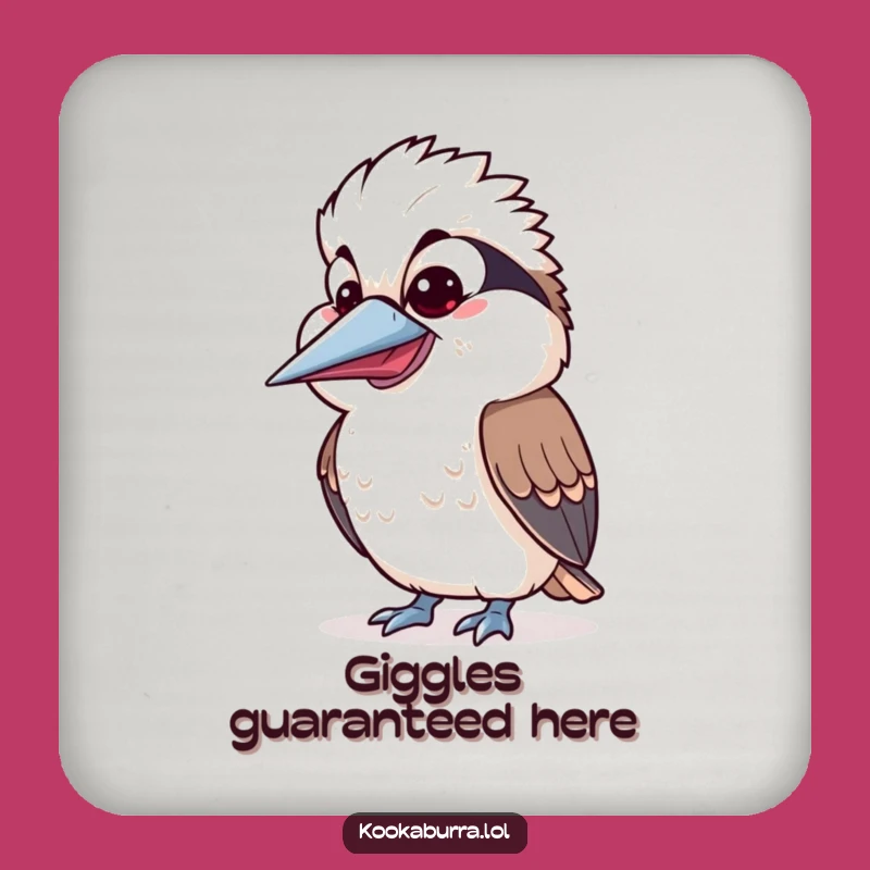 Funny Kawaii Kookaburra Coaster: Protect Surfaces With This Laughing Bird's Charm