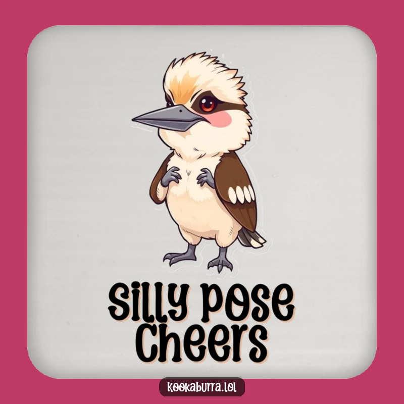 Funny Kookaburra Mimic Drink Coaster: Protect Surfaces with a Smile