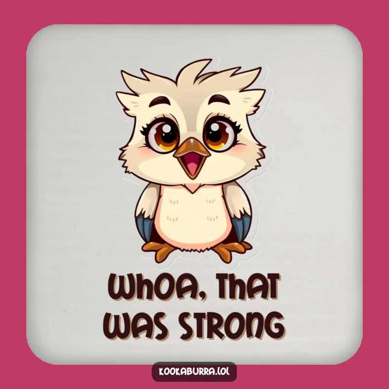 Funny Kookaburra Surprised Coasters - Shocked Bird Set for Table Protection