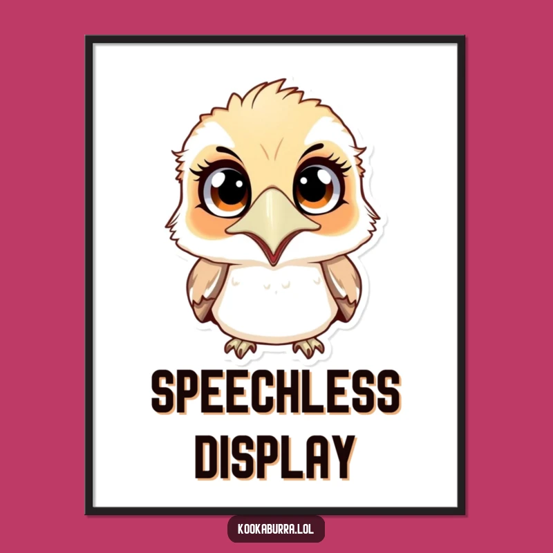 Funny Surprised Kookaburra Poster: Wall Art for Hilarious Bird Enthusiasts Gift