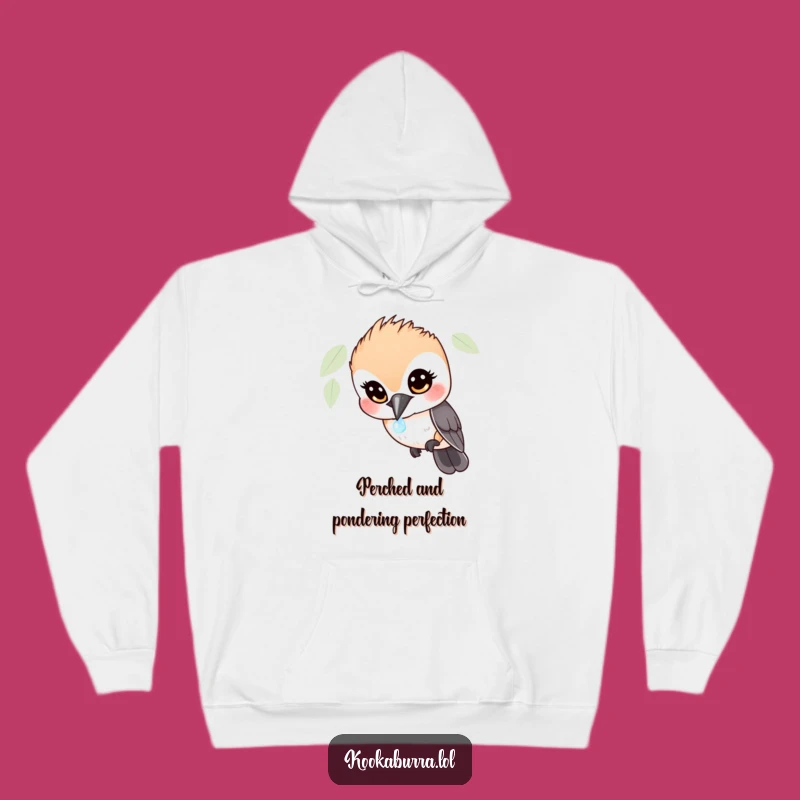 Cozy Funny Kookaburra Dewdrop Hoodie: Stay Warm with Hilarious Bird Appreciation