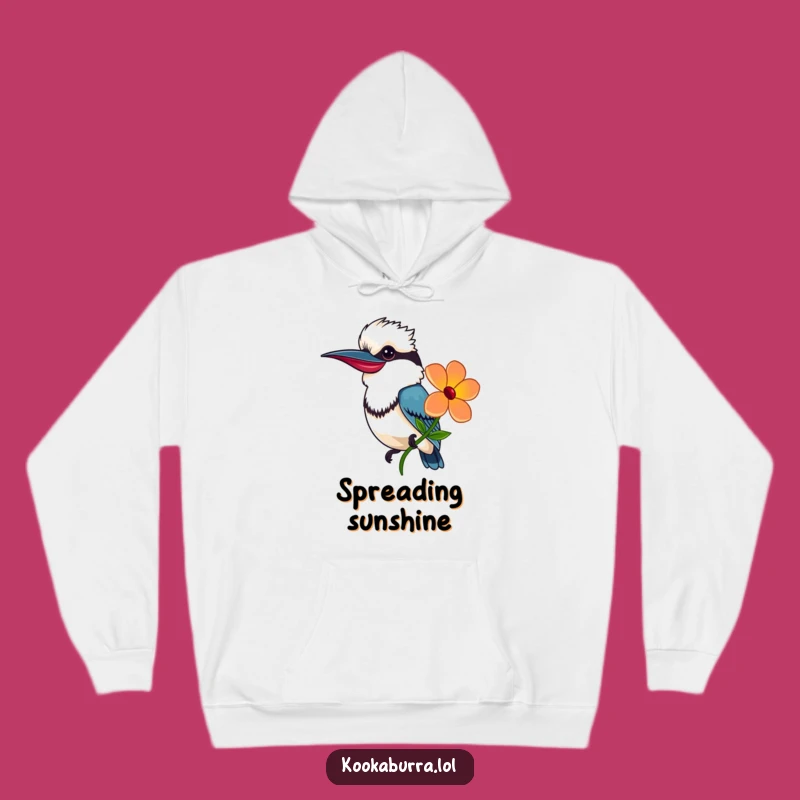 Cozy Funny Kookaburra Flower Gift Hoodie: Snuggle Up with Kindness and Comfort