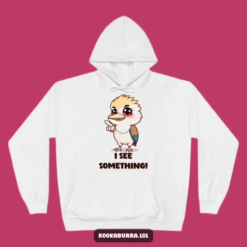 Cozy Funny Kookaburra Hoodie - Pointing Bird Surprise Character Gift