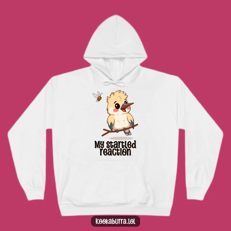 Cozy Surprised Kookaburra Hoodie - Warm Apparel for Startled Humor