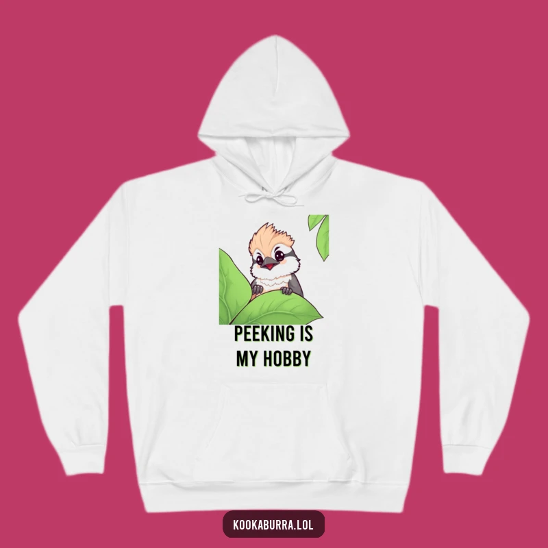 Funny Kawaii Kookaburra Hoodie - Cozy & Cute Curious Bird Character Gift