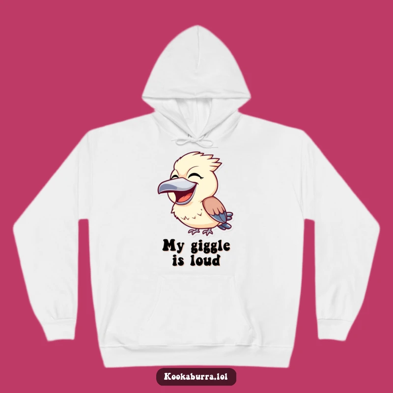 Funny Kookaburra Joyful Hoodie - Cozy & Comfy Laughing Bird Character Gift