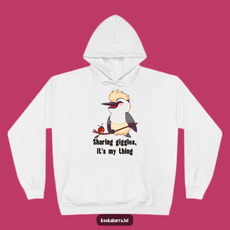 Cozy Funny Kookaburra & Ladybug Laugh Hoodie: Warm Up with Hilarious Pals