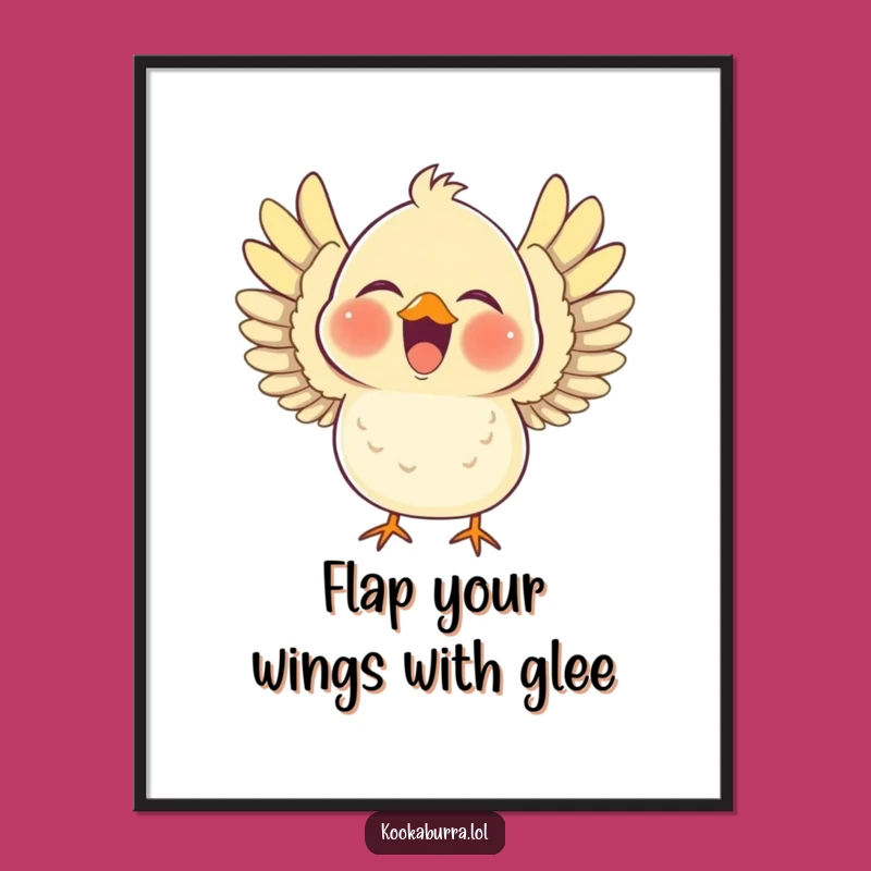 Free Printable Wall Art: Chubby Laughing Bird Poster, Hilarious Downloadable Decor for Smiles