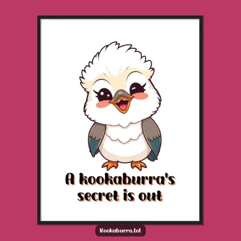 Funny Free Printable Wall Art: Winking Kookaburra - Downloadable Art For Your Home